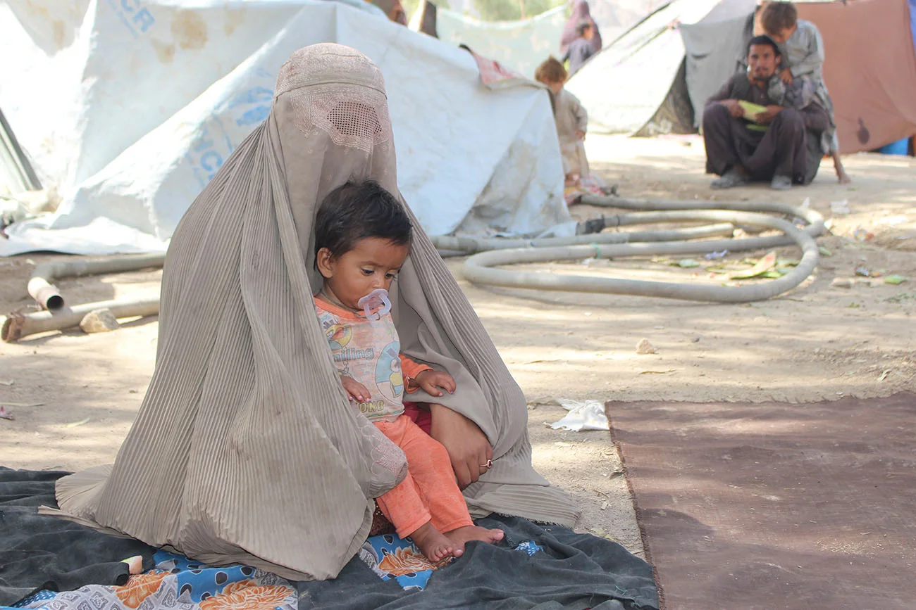 Lager für Binnenflüchtlinge, Kandahar, Afghanistan, August 2021