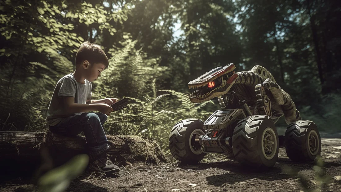 Kinder haben Roboter in Form von Dinosauriern gebaut und verbinden so Bildung mit ihren Träumen.