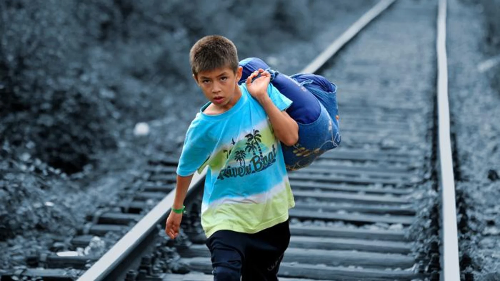 Child with backpack